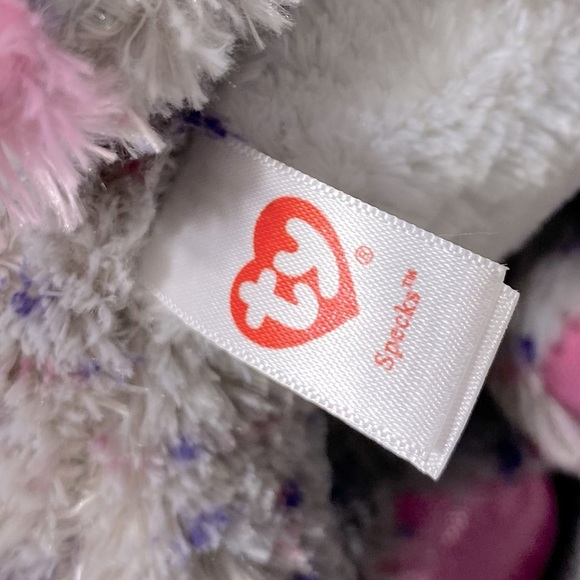Ty Beanie Boos Specks Grey Pink Elephant Plush Toy - Picture 10 of 15